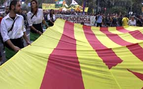 Manifestación de la diada nacional de Cataluña (Efe)