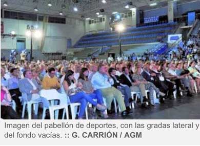 Cañete ‘pincha’ en su primer mitin de campaña en Murcia