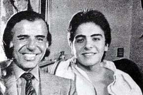 Carlos Menem junto a su fallecido hijo. 