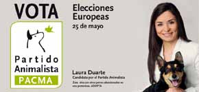 PACMA finaliza su campaña electoral en la Plaza del Callao de Madrid