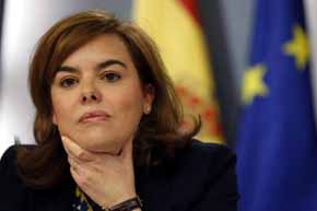 La vicepresidenta del Gobierno, Soraya Sáenz de Santamaría