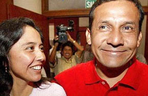 Ollanta Humala y su esposa, Nadine  Heredia