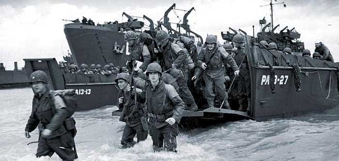 Desembarco de las tropas aliadas en Normandía...