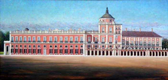 'Palacio de Aranjuez'  2012. Óleo/lienzo. 165 X 81 cm.

