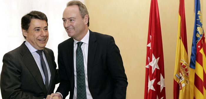 Ignacio González y Alberto Fabra (Efe)