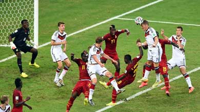 Ghana le puso freno a Alemania