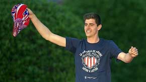 Courtois agradeció a la afición del Atleti