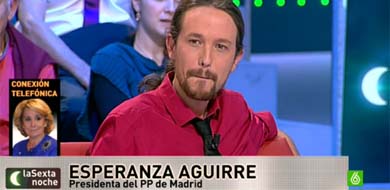 Iglesias deja K.O. a Aguirre: “Yo no hago negocios con dictaduras, el Gobierno de Rajoy, sí”