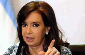 Cristina Fernández, presidenta de Argentina