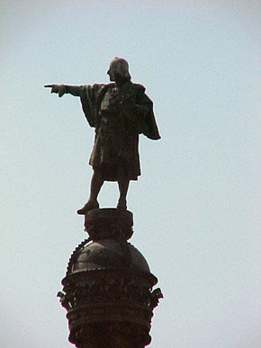 Una estatua de Colón similar a ésta, ha sido retirada de un parque de Caracas por decisión del presidente Chávez