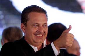 El candidato a la Presidencia de Brasil por el Partido Socialista de Brasil (PSB), Eduardo Campos 