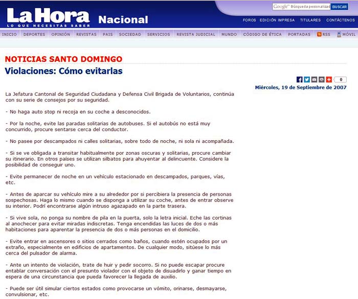 Interior ‘copia’ sus normas antiviolación de unas que ya circulaban… ¡por Ecuador en 2007!