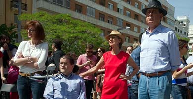 Rosa Díez y Sosa Wagner (d) en un acto de campaña europeas 2014. Foto: UPyD