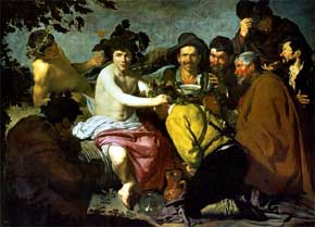 Arte y gastronomía. El vino en la pintura de Velázquez: El trinufo de Baco o los borrachos