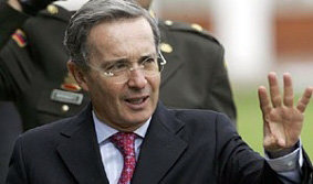 Álvaro Uribe, presidente de Colombia