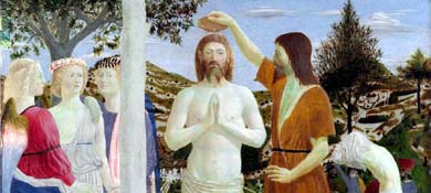 El bautizo de Cristo, de Piero della Francesca. 