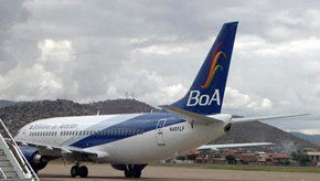 La recién creada aerolínea estatal BoA centra las protestas de AeroSur quien la acusa de competencia desleal 

