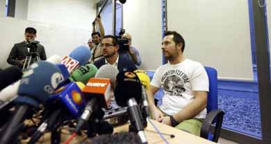 Javier Limón, en un momento de su conferencia de prensa