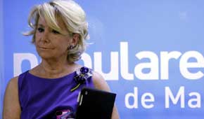 La presidenta del Partido Popular en Madrid, Esperanza Aguirre. (EFE)