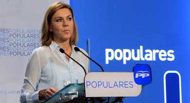 Cospedal dice que ella, a diferencia de Monago, no pactaría con Podemos 

