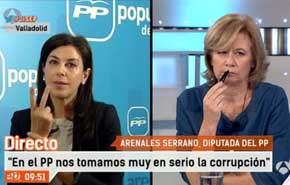 Captura de María Arenales y Pilar Cernuda durante una entrevista en Espejo Público (Antena 3)
