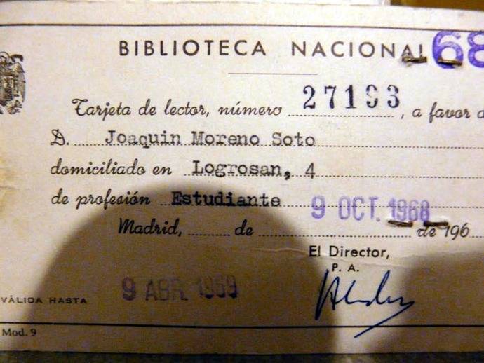 El reverso de mi tarjeta de 'bibliómano'...