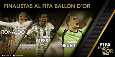 Cristiano, Messi y Neuer son los finalistas