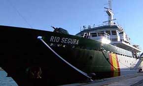 El buque Río Segura de la Guardia Civil. Imagen de RTVE