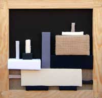 La exposición ‘Geométrica imperfecta’ incluye obras realizadas con material textil