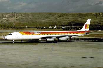 Como les dije, el DC8 63 tenía un pasillo largísimo...