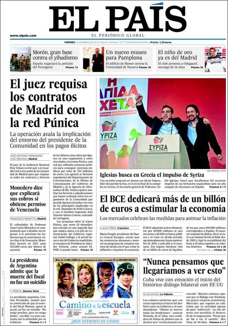 La redacción de ‘El País’, pasmada: en la portada de su diario ‘se oculta’ la salida de Bárcenas de la cárcel