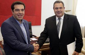 Alexis Tsipras y Panos Kammenos (Foto: Matrix24.gr)