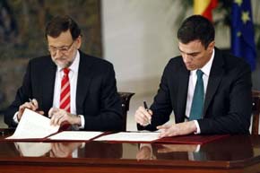 Rajoy y Sánchez pactan celebrar el debate de la nación el 24 de febrero 

