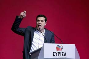 Tsipras en uno de sus últimos mítines de campaña  -Foto: AFP 