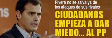 'Ciudadanos' y Rivera empiezan a dar miedo... al Partido Popular