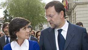 María San Gil y Mariano Rajoy. EFE