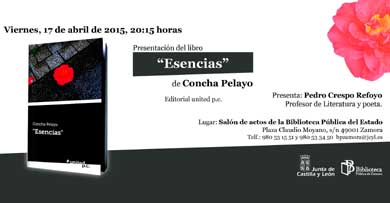 Presentación de “ESENCIAS”, el nuevo libro de Poemas de Concha Pelayo