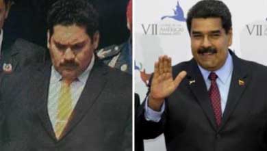 El doble de Maduro (izquierda) y el verdadero Nicolás Maduro, presidente de Venezuela (derecha). 