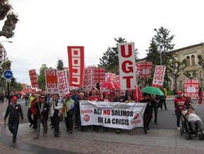 Los sindicatos reclaman que se devuelva los derechos 'robados' a los trabajadores 