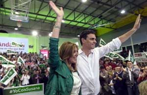 Susana Díaz y Pedro Sánchez. (EFE)