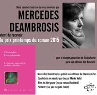 Mercedes Deambrosis, ganadora del Premio Primavera de Novela 2015 en Francia