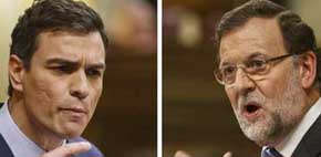 Pedro Sánchez y Mariano Rajoy 