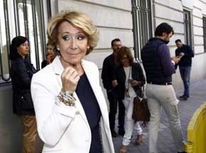 La presidenta del PP de Madrid y candidata a la Alcaldía, Esperanza Aguirre. 