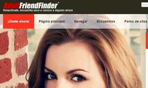 Captura de la portada de la página de contactos Adultfriendsfinder Adultsfriendfinder 