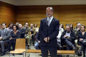 El alcalde de Valladolid, Javier León de la Riva durante su juicio por desobediencia – EFE

