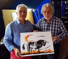 Pablo Reviriego, Éxito de su exposición “40 Años de Acuarela Española” en Bogotá.