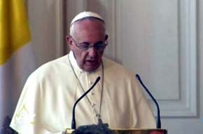 El Papa Francisco, en su discurso durante su visita a Sarajevo. 