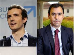 Las nuevas caras de la cúpula del PP: Pablo Casado, Fernando Martínez Maíllo