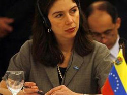 La viceministra de Asuntos Multilaterales de la cancillería de Colombia, Adriana Mejía