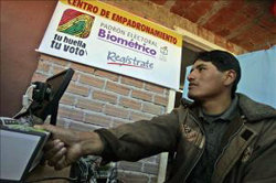 Un millón de ciudadanos e ha empadronado para votar en las próximas elecciones bolivianas 